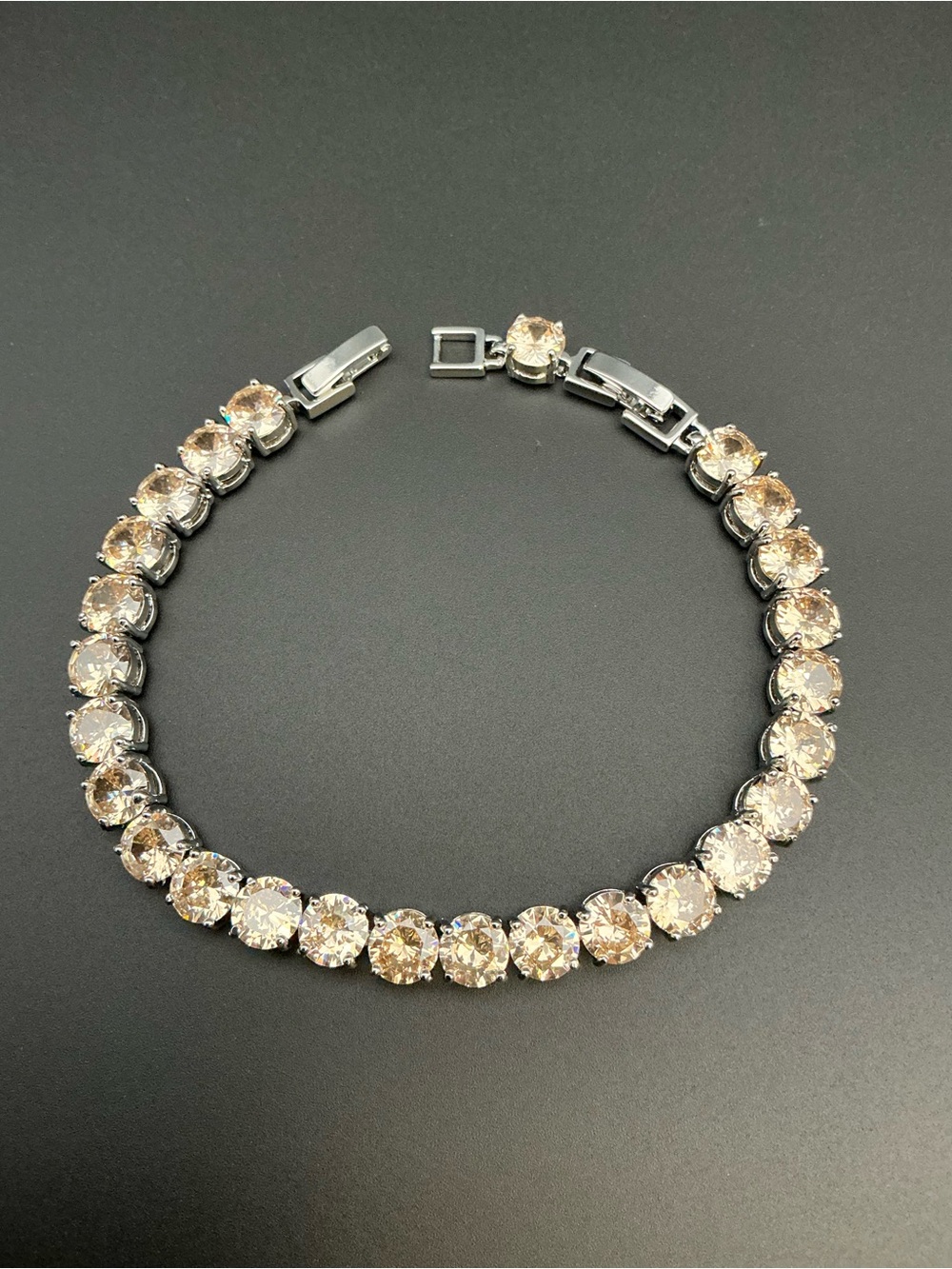 Champagne CZ Tennis Bracelet